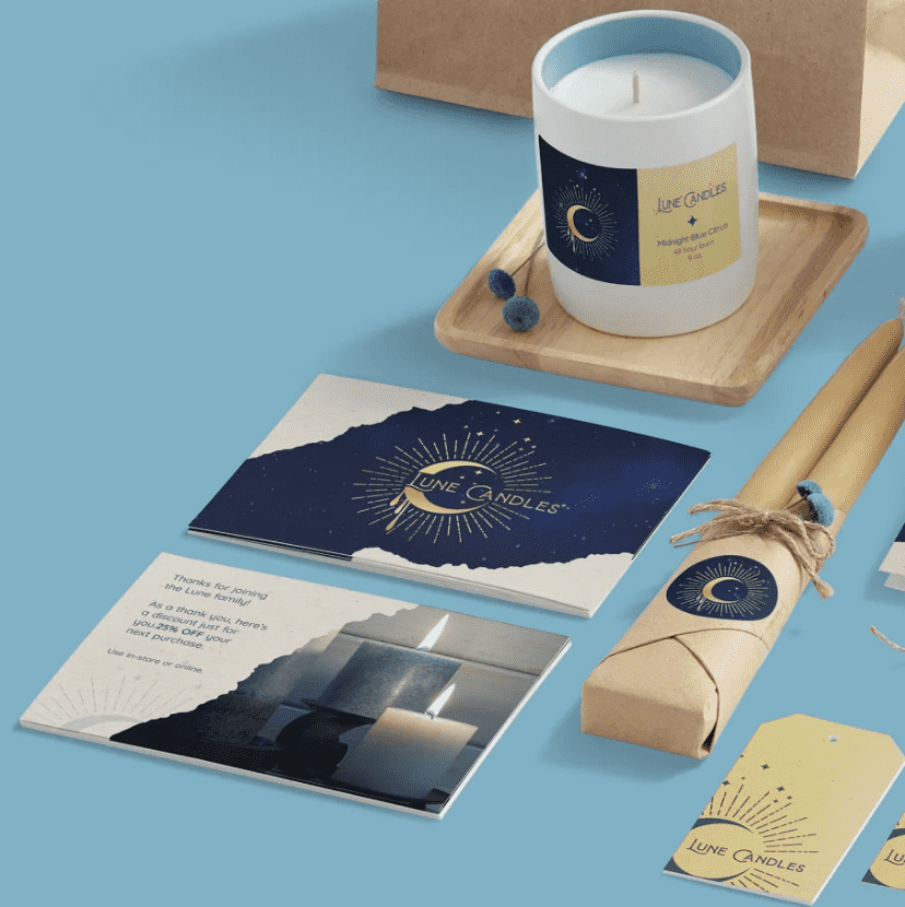 Lune Candles custom product packaging design