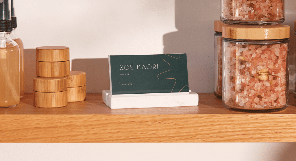 Minimal business card featuring a refined sans serif typeface, demonstrating clear and professional typography in a small-format print application.