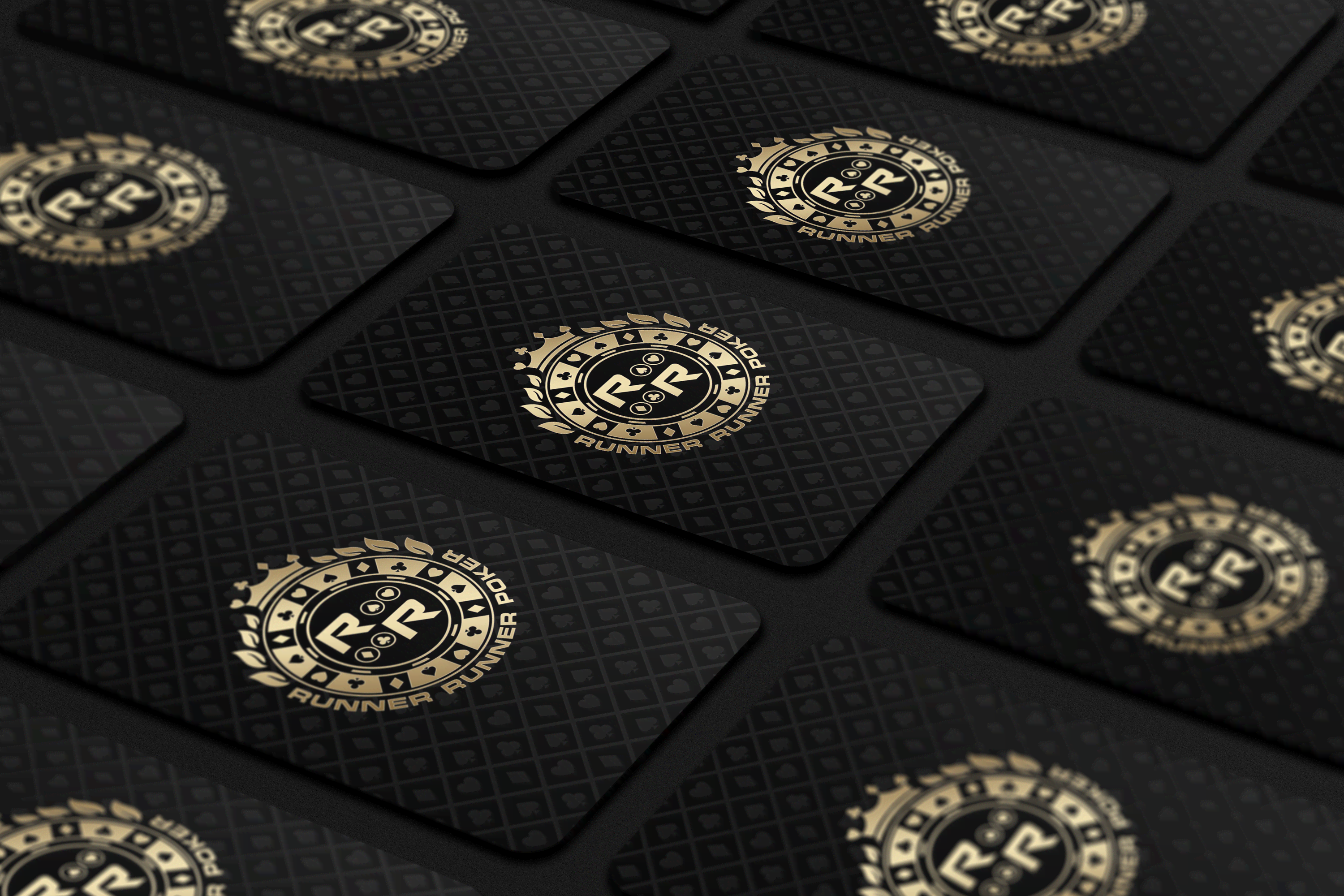 Foil stamped logo on card