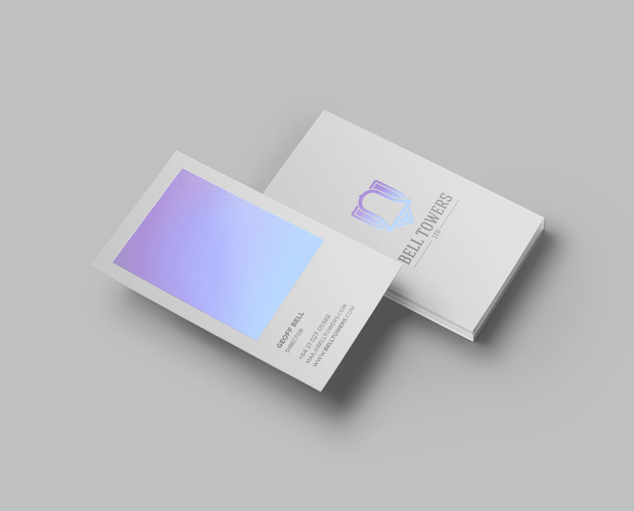 pastel gradient business card