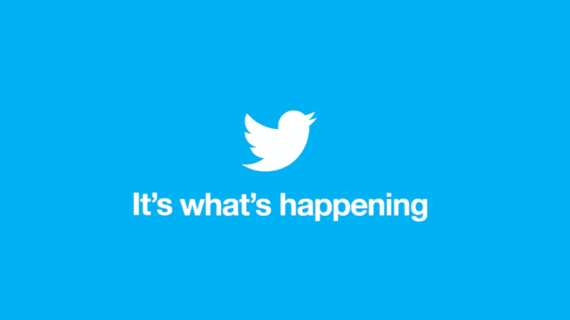 Twitter It&rsquo;s what&rsquo;s happening campaign logo and tagline