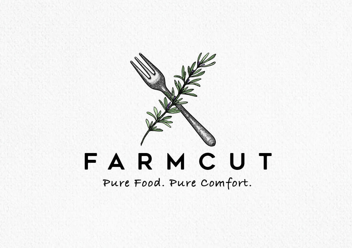 logo and tagline for Farmcut