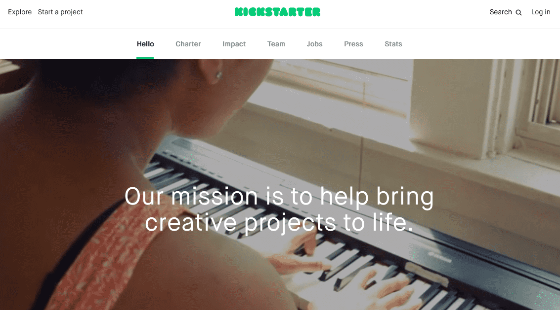 Screenshot from Kickstarter