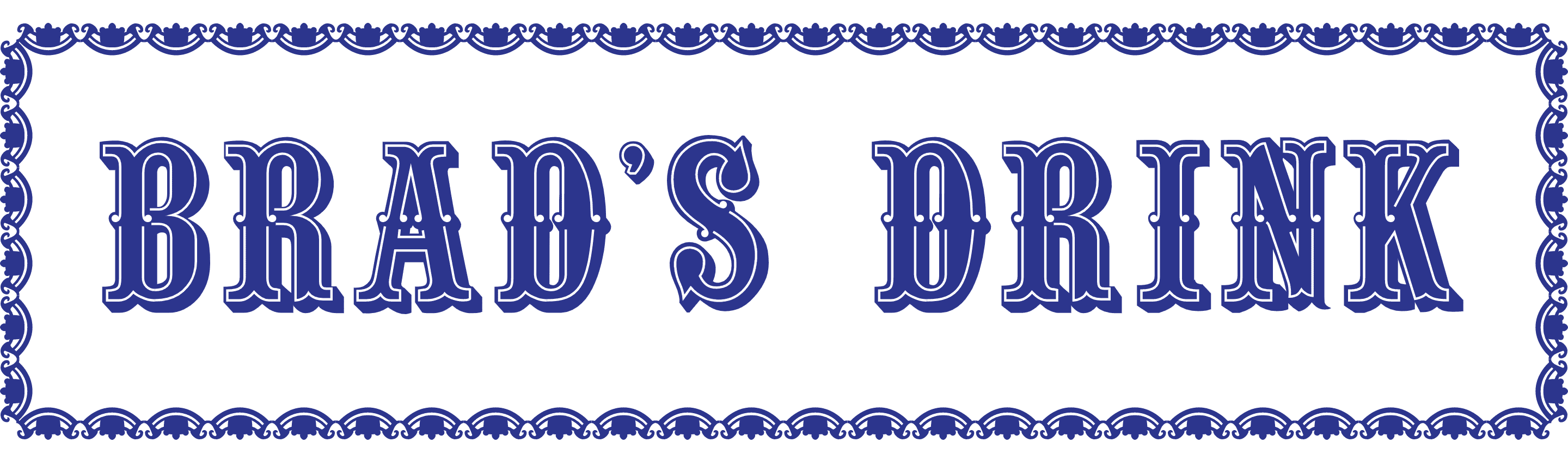 beginning of the history of the pepsi logo with Brad&rsquo;s Drink logo