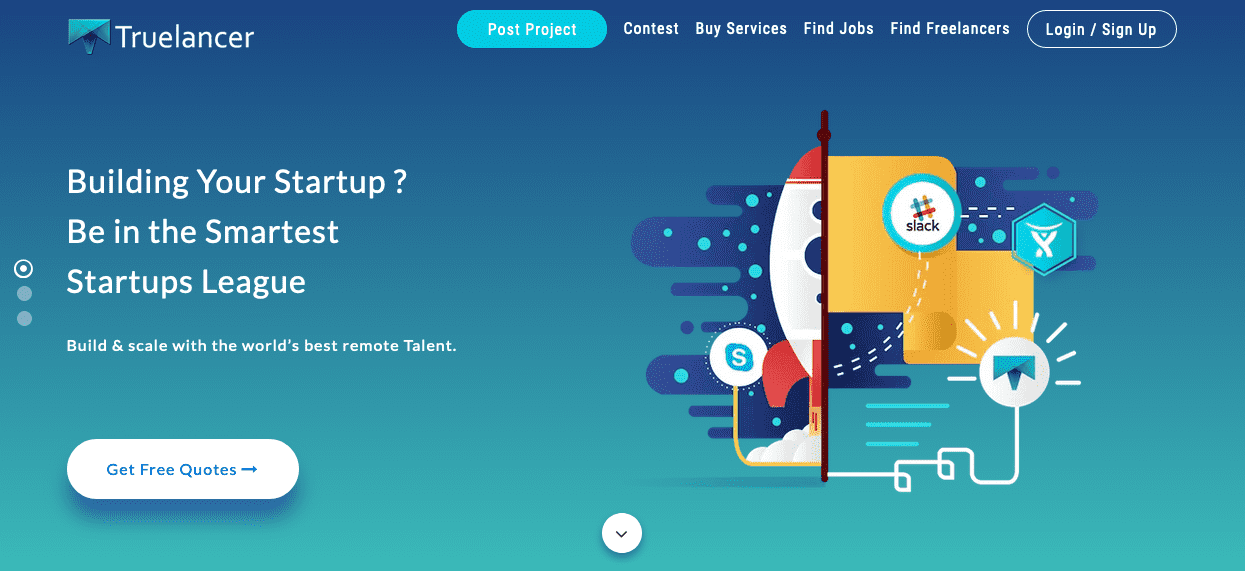 fiverr alternative Truelancer&rsquo;s home page