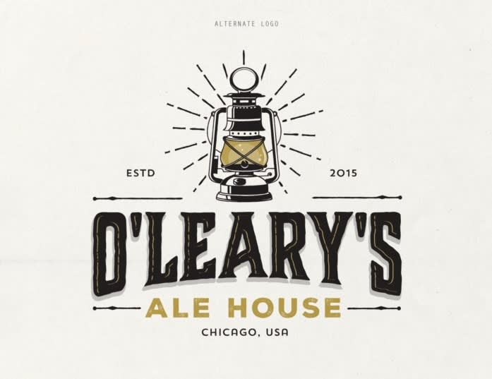 Food branding logo: O&rsquo;Leary&rsquo;s Ale House