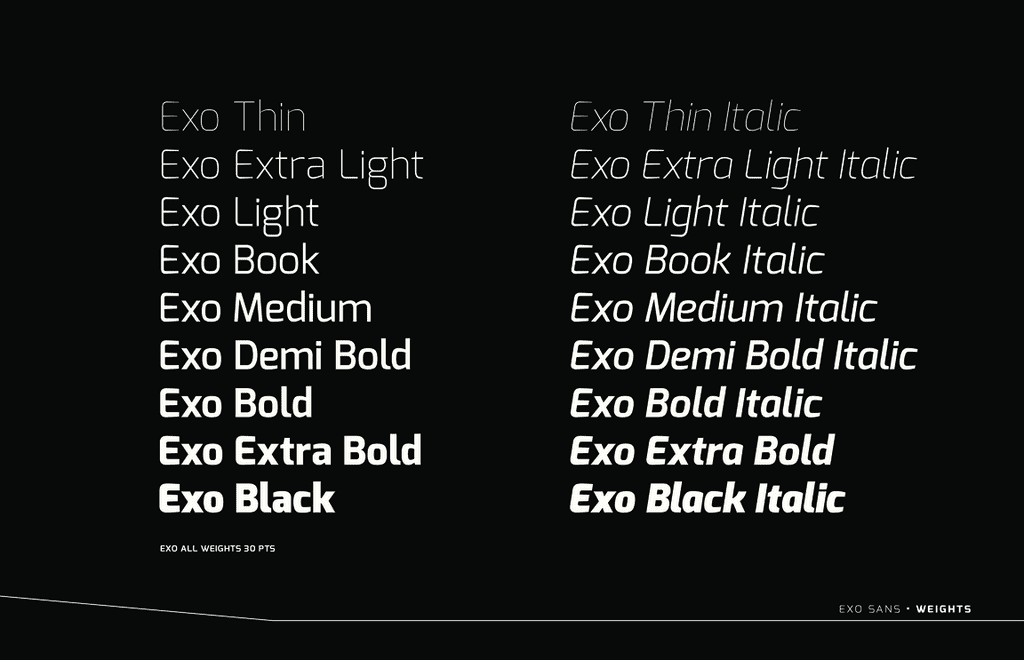 exo font logo
