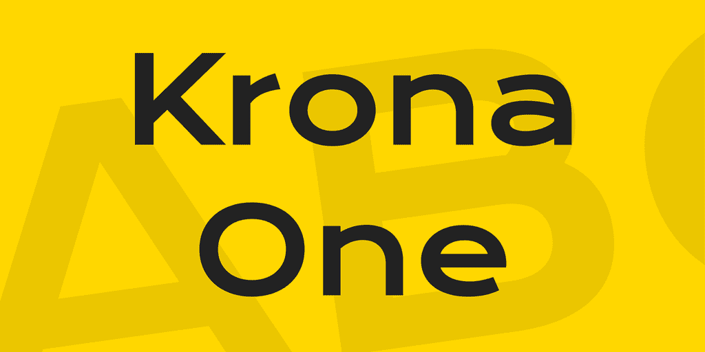 krona one logo font