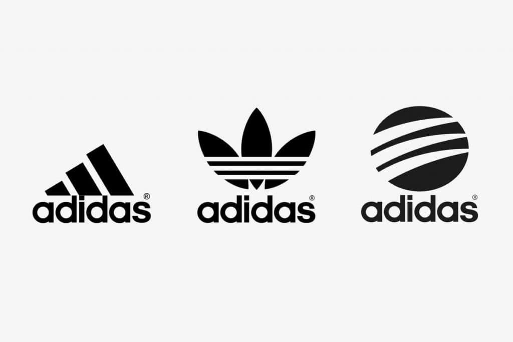 Adidas mountain, trefoil and circle logos
