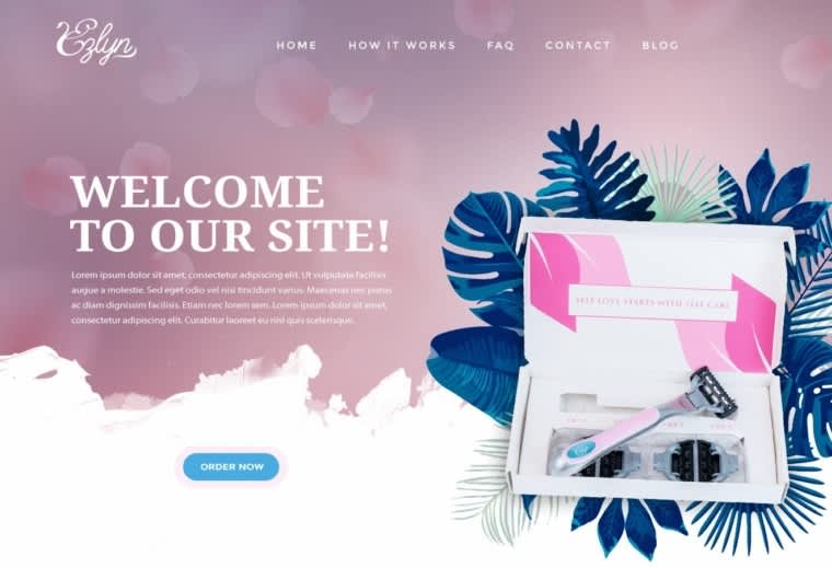 purple watercolor women&rsquo;s razor subscription website