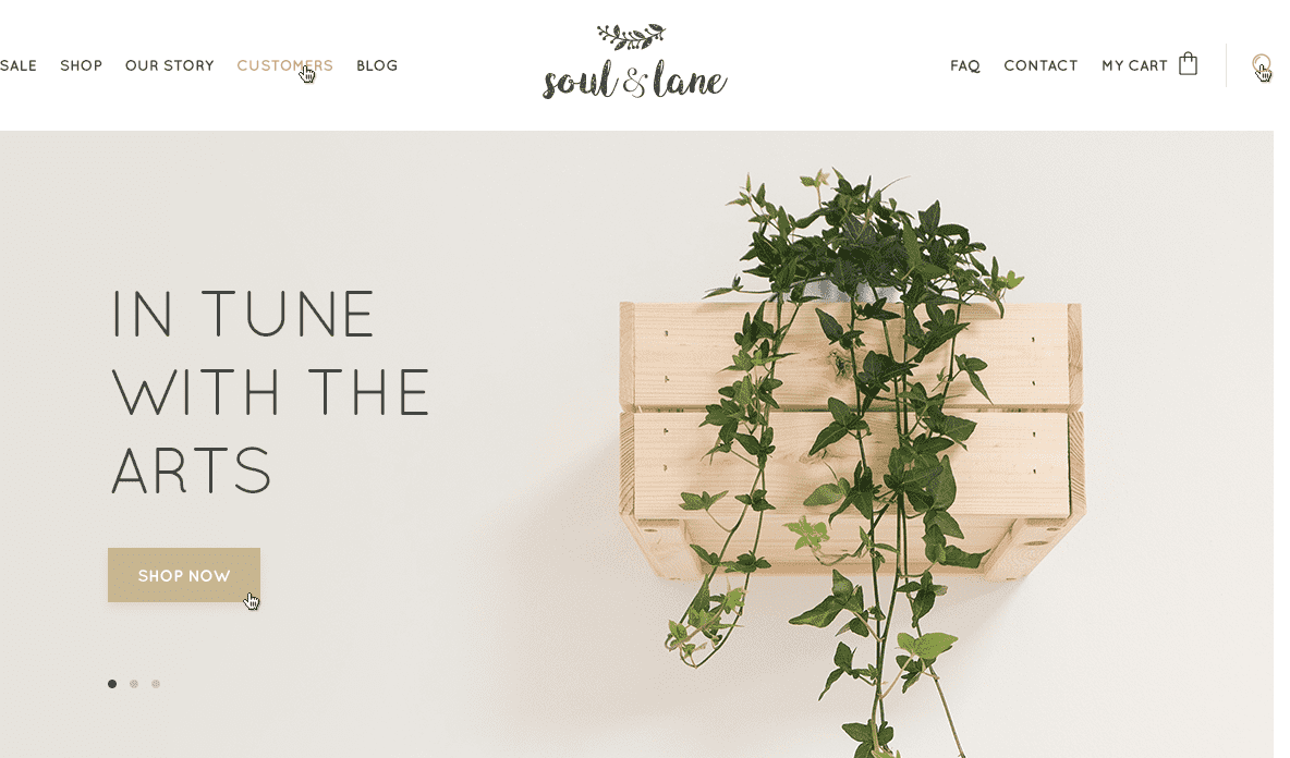home goods ecommerce website