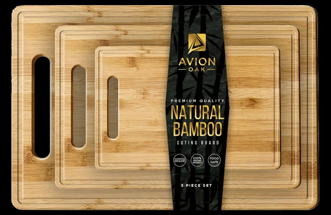 Bamboo chopping board set