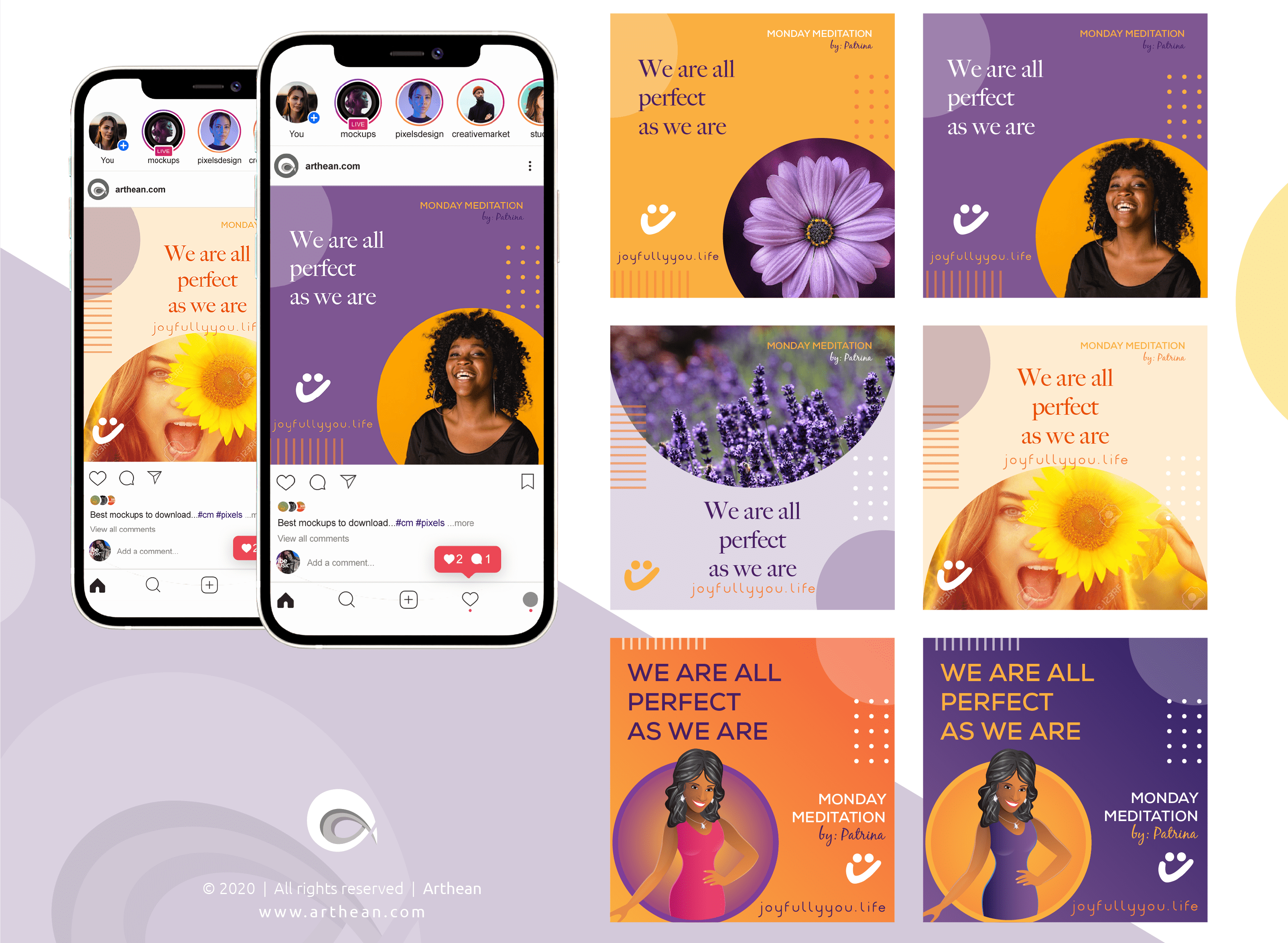 social media design in the same brand style