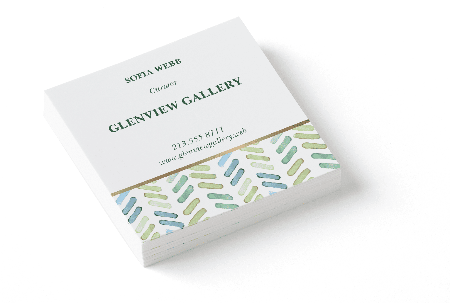 white square business card