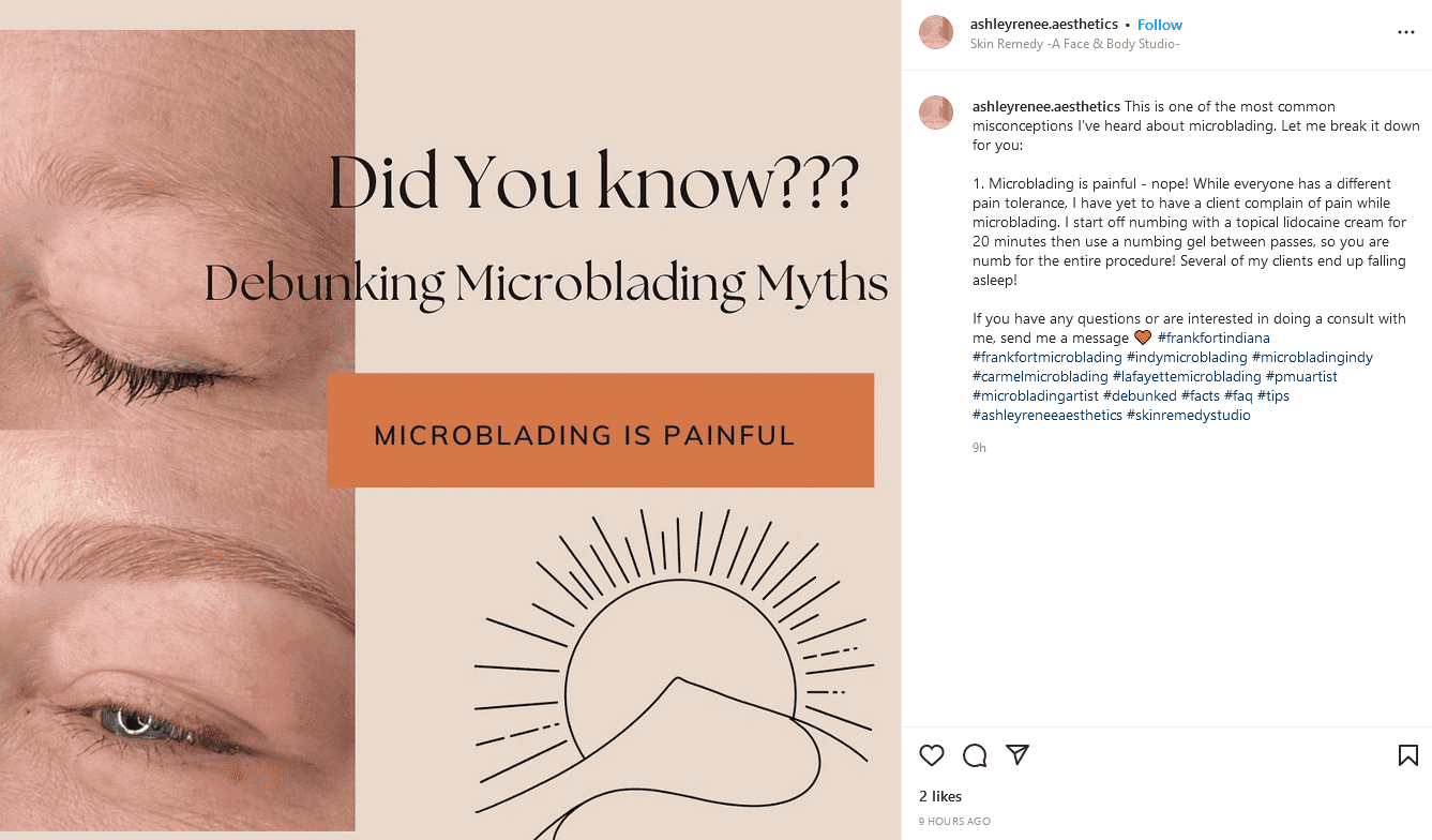 An informative post on microblading