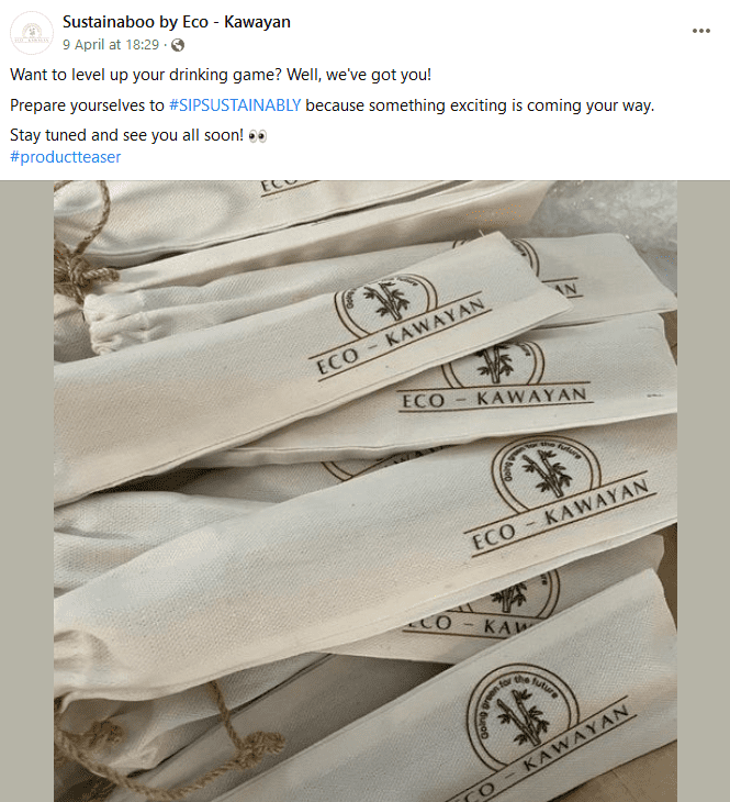 A teaser image of Eco-Kawayan&rsquo;s new product