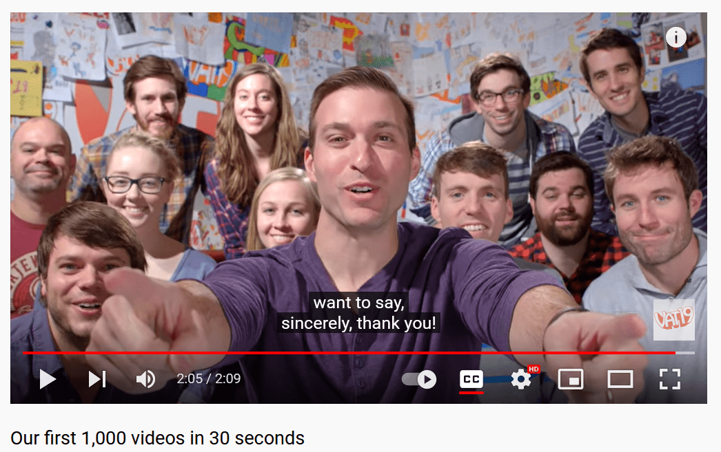 A two-minute thank you video of Vat19 for its loyal YouTube fans