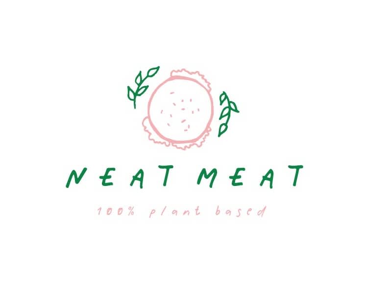 hand drawn plant based burger logo