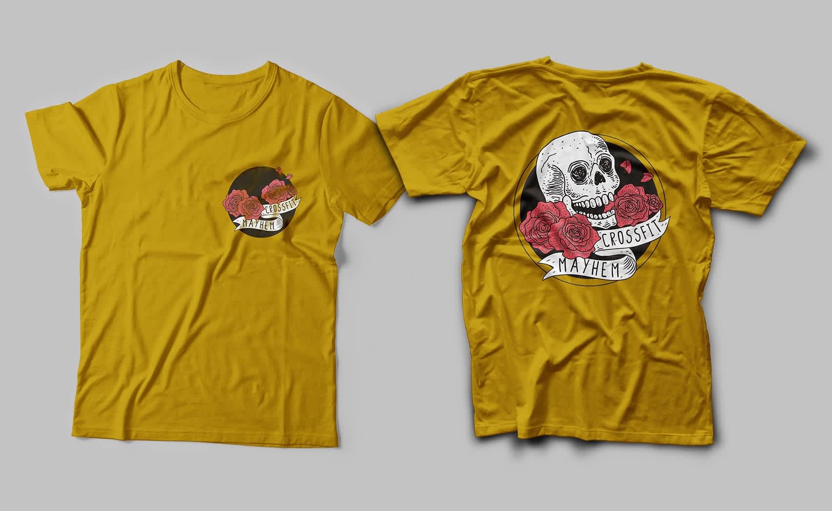 T-shirt design for a crossfit fitness brand