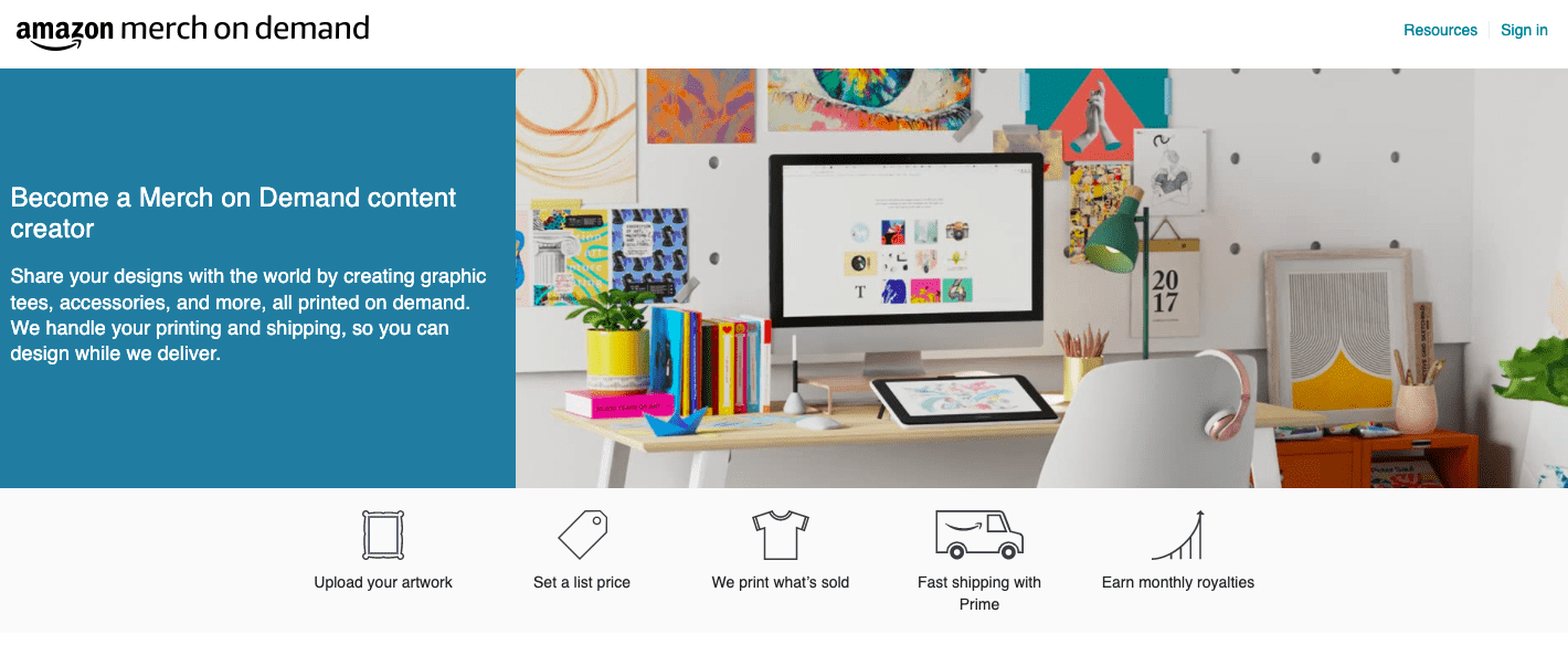 Amazon Merch on Demand marketplace
