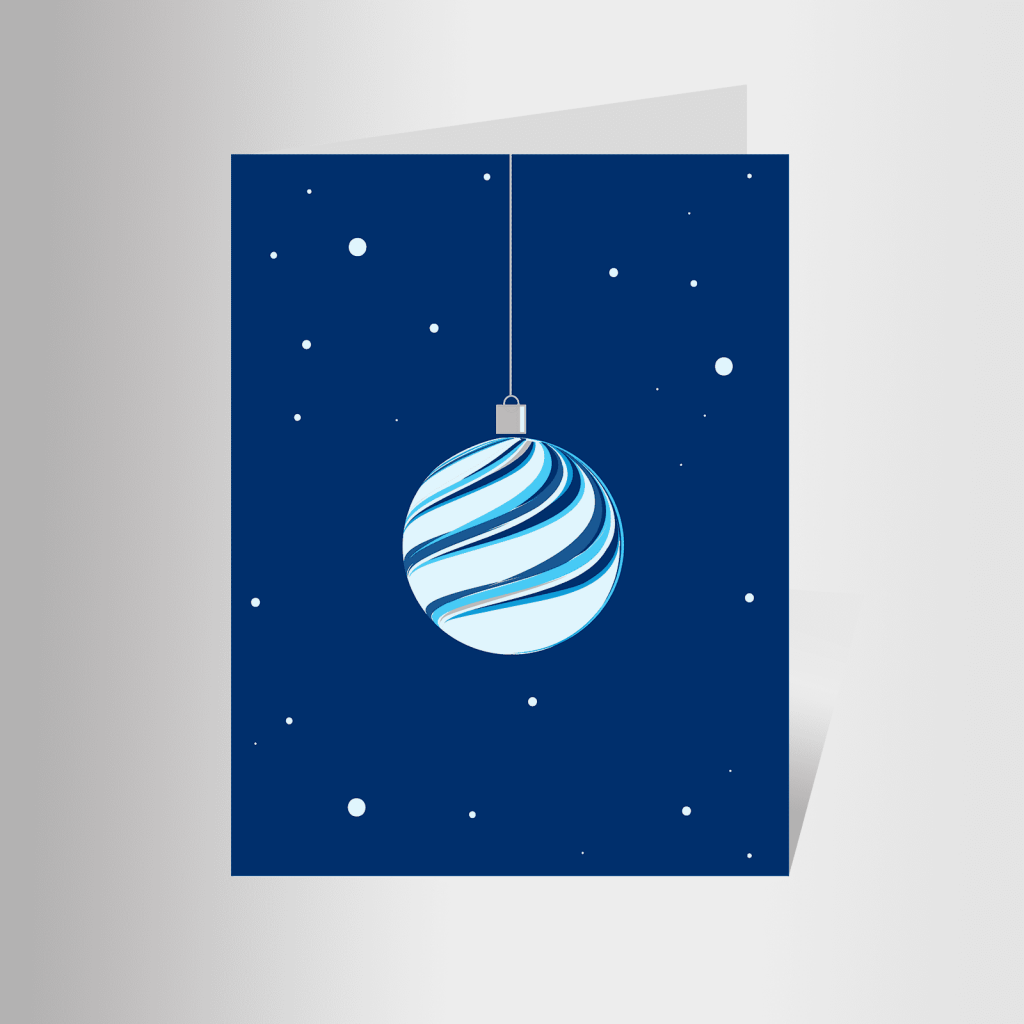 Custom holiday cards: simple and elegant christmas card