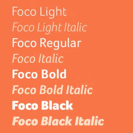 Foco logo font