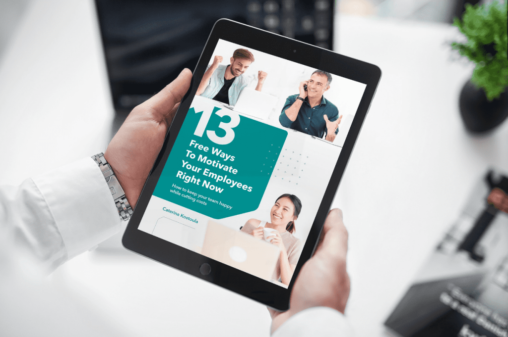 Digital marketing materials: multi-page pdf brochure featuring a teal and blue template and lots of photo