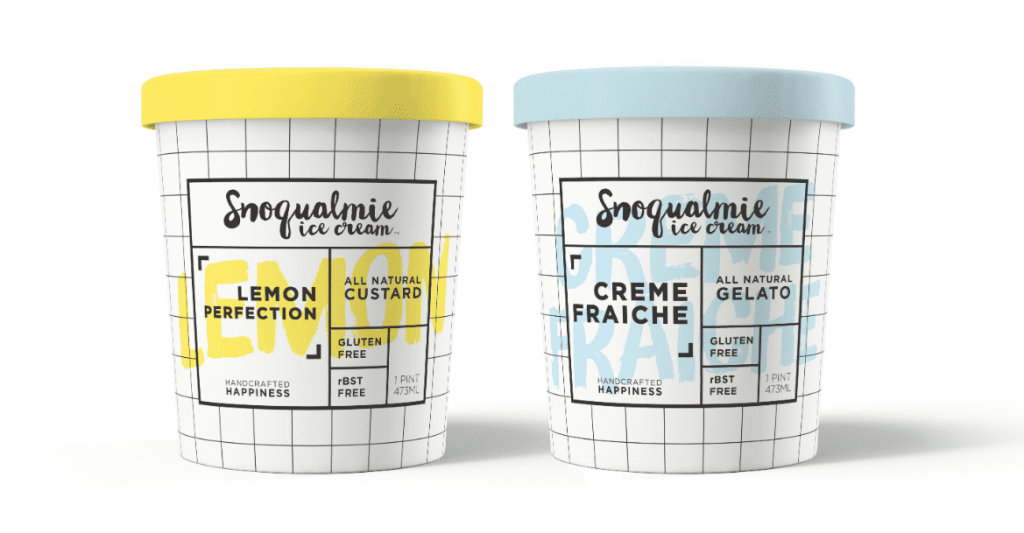 How to make a label: ice cream packaging label example.
