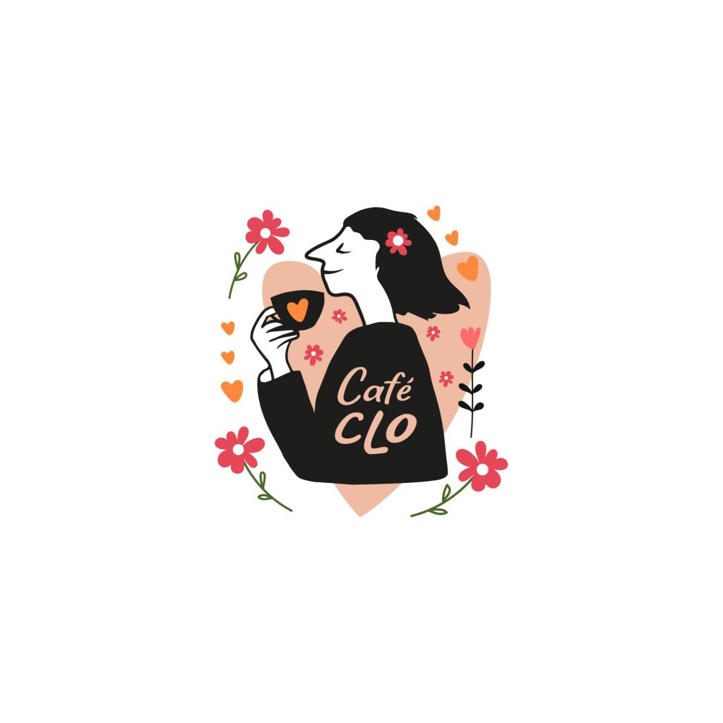 mother&rsquo;s day t-shirt design of woman sipping a hot drink