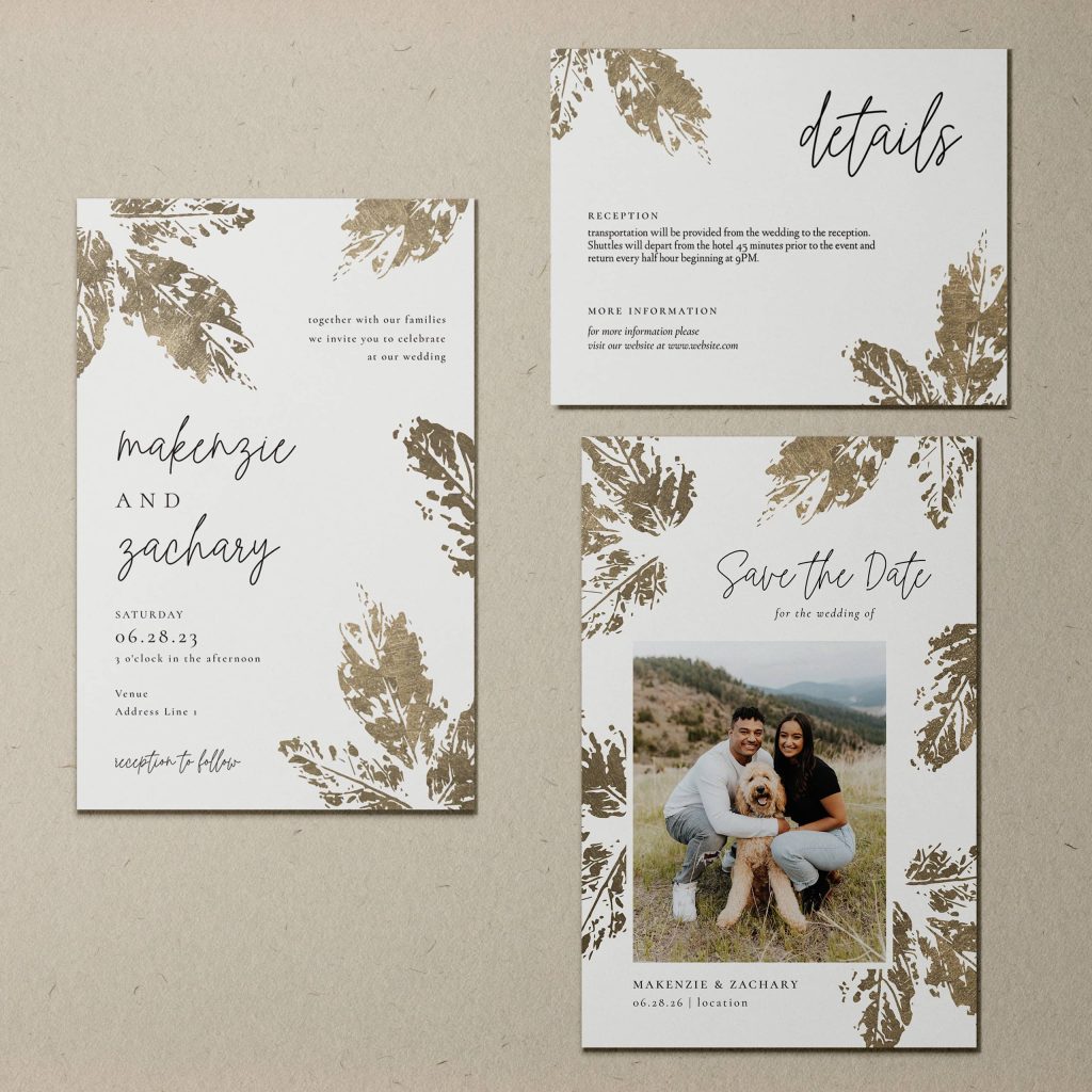 New rustic wedding stationary templates