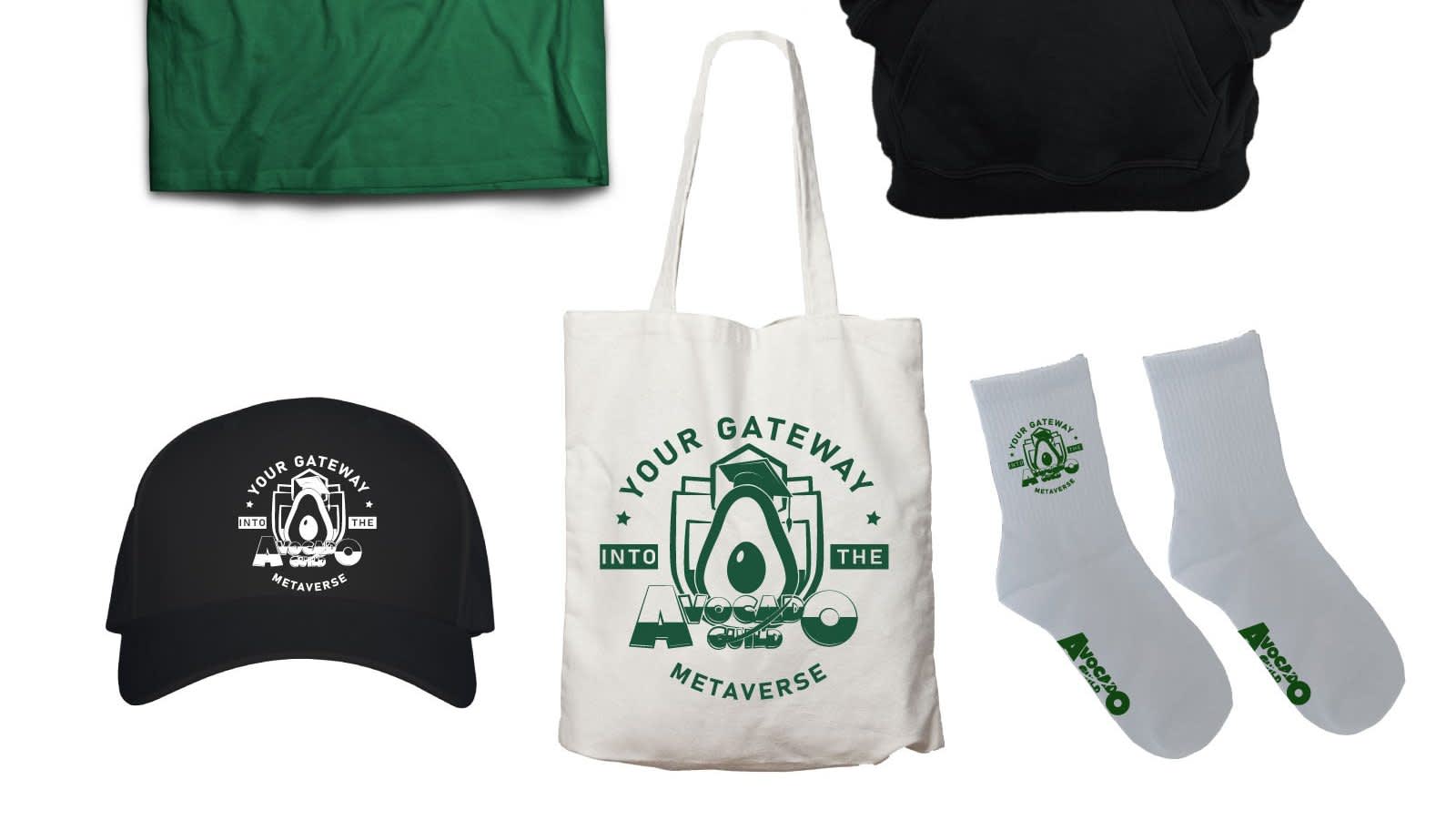 Hat as part of a package of merchandise promoting an event &ldquo;The gateway into the AvocadoGuild Metaverse&rdquo;&nbsp;