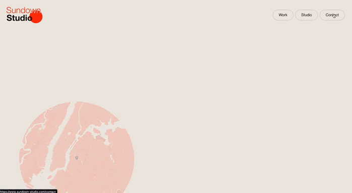 Website design with animated menu