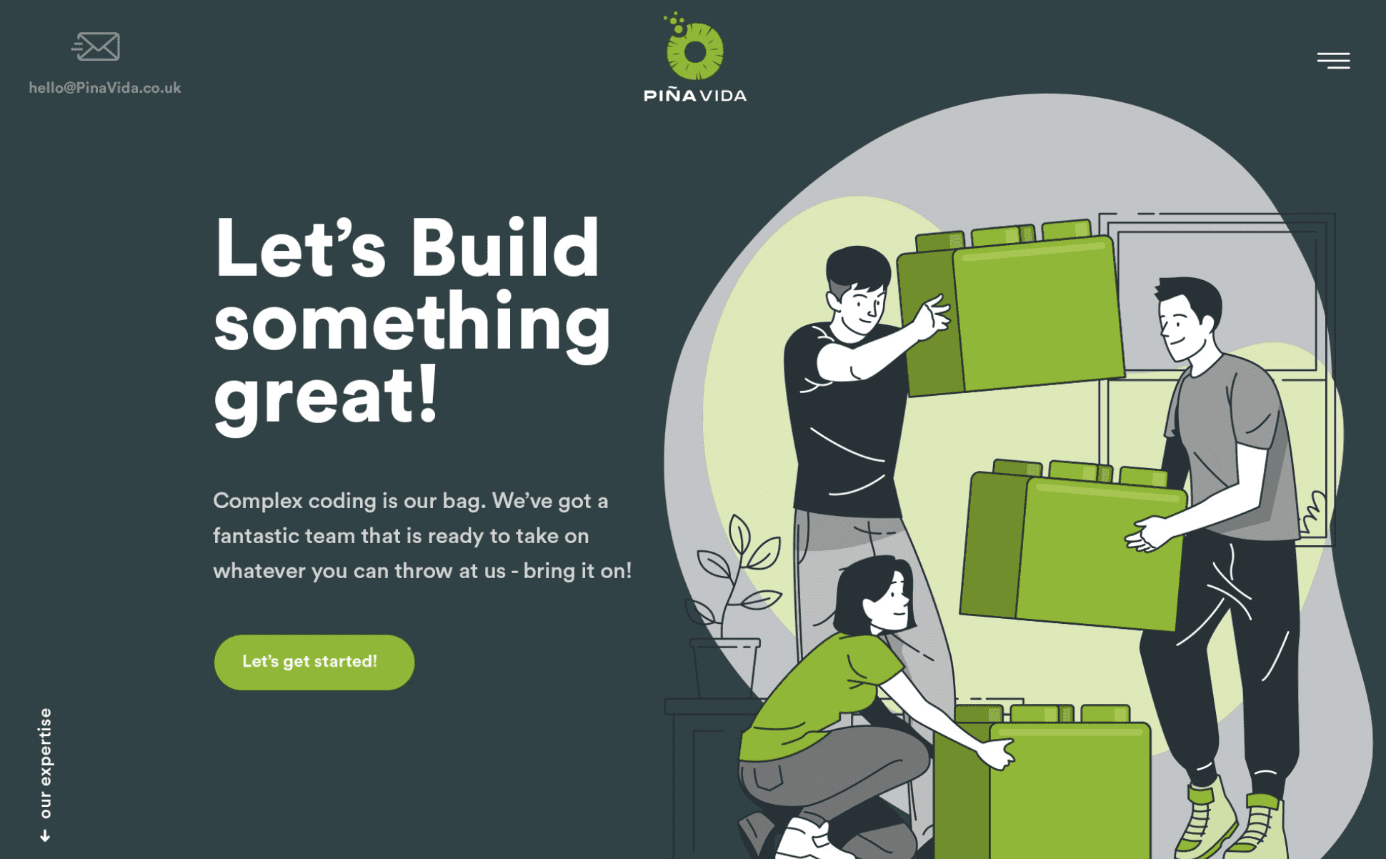 Illustrated website design idea