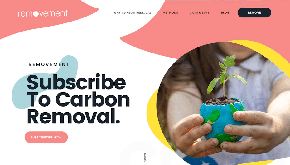 Website design with abstract elements