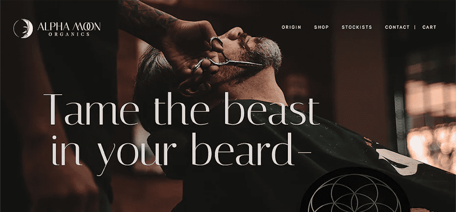 Website design that uses bold typography