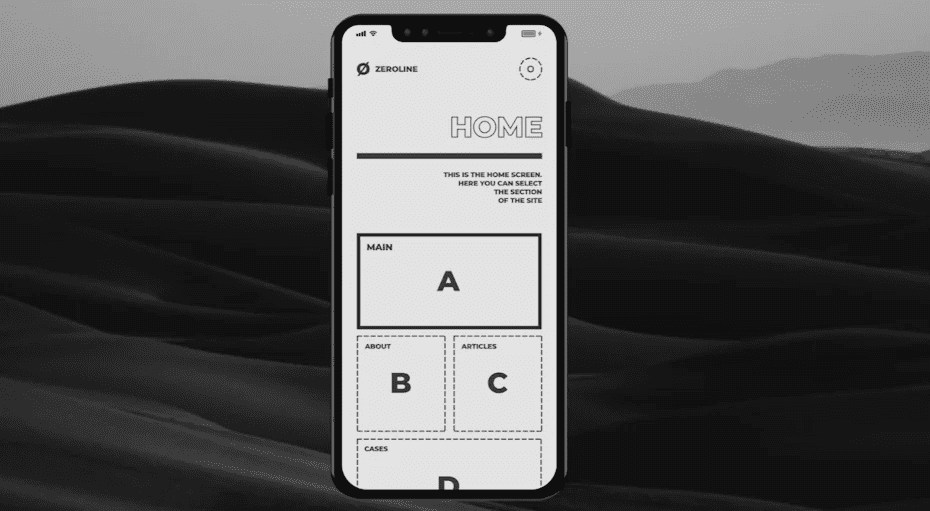 Easy-to-use navigation in a website design