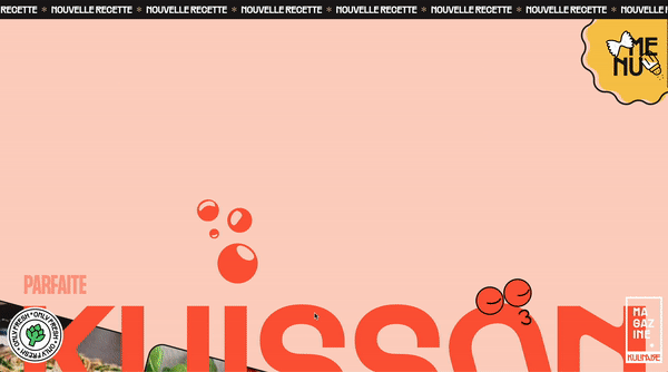 Extreme hover animation on a website