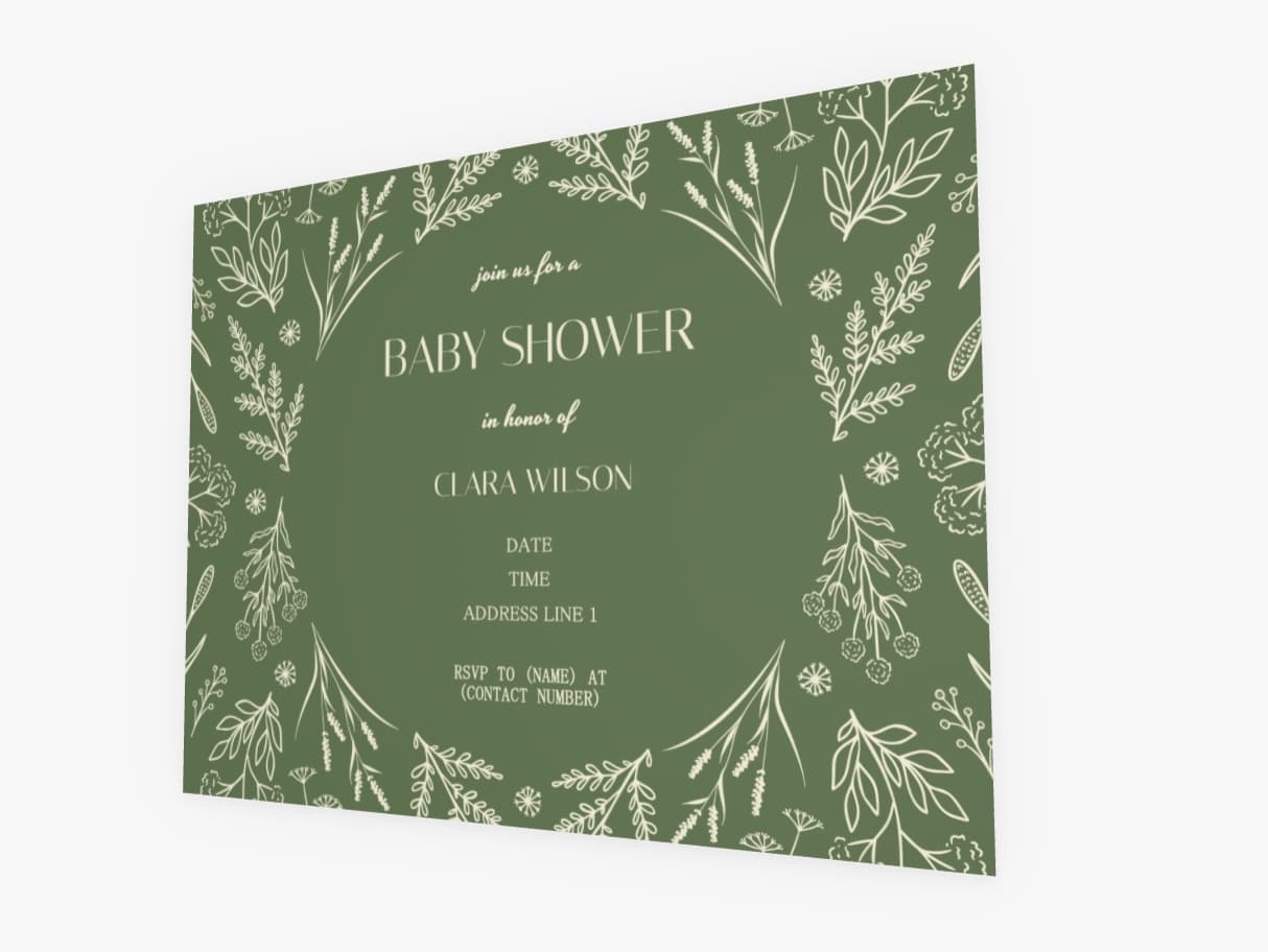 Baby shower invitation