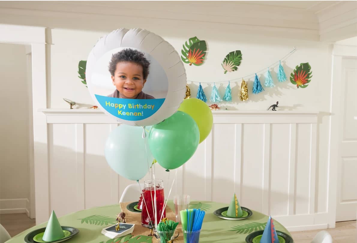 Balloon and party setup