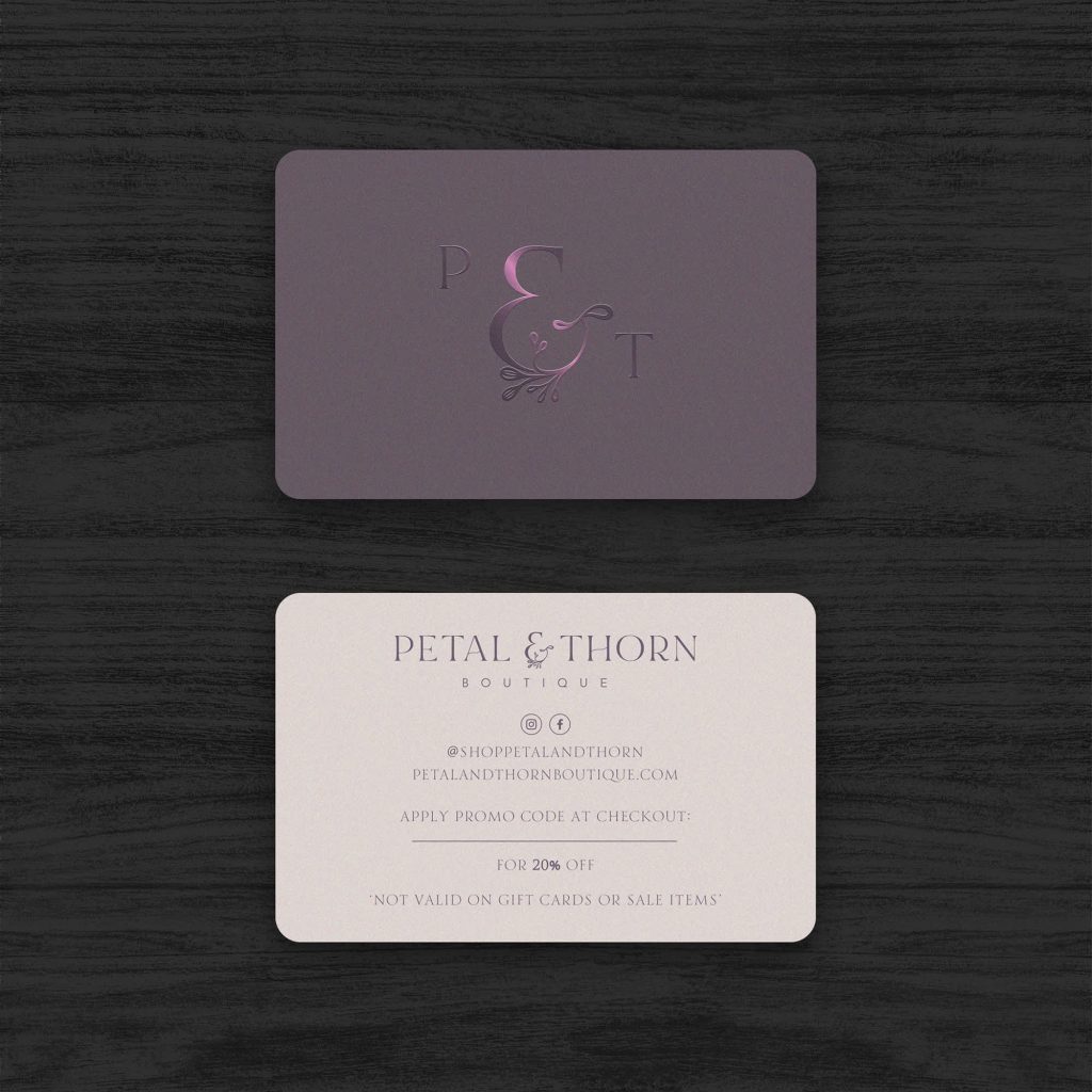 Low-contrast business card design