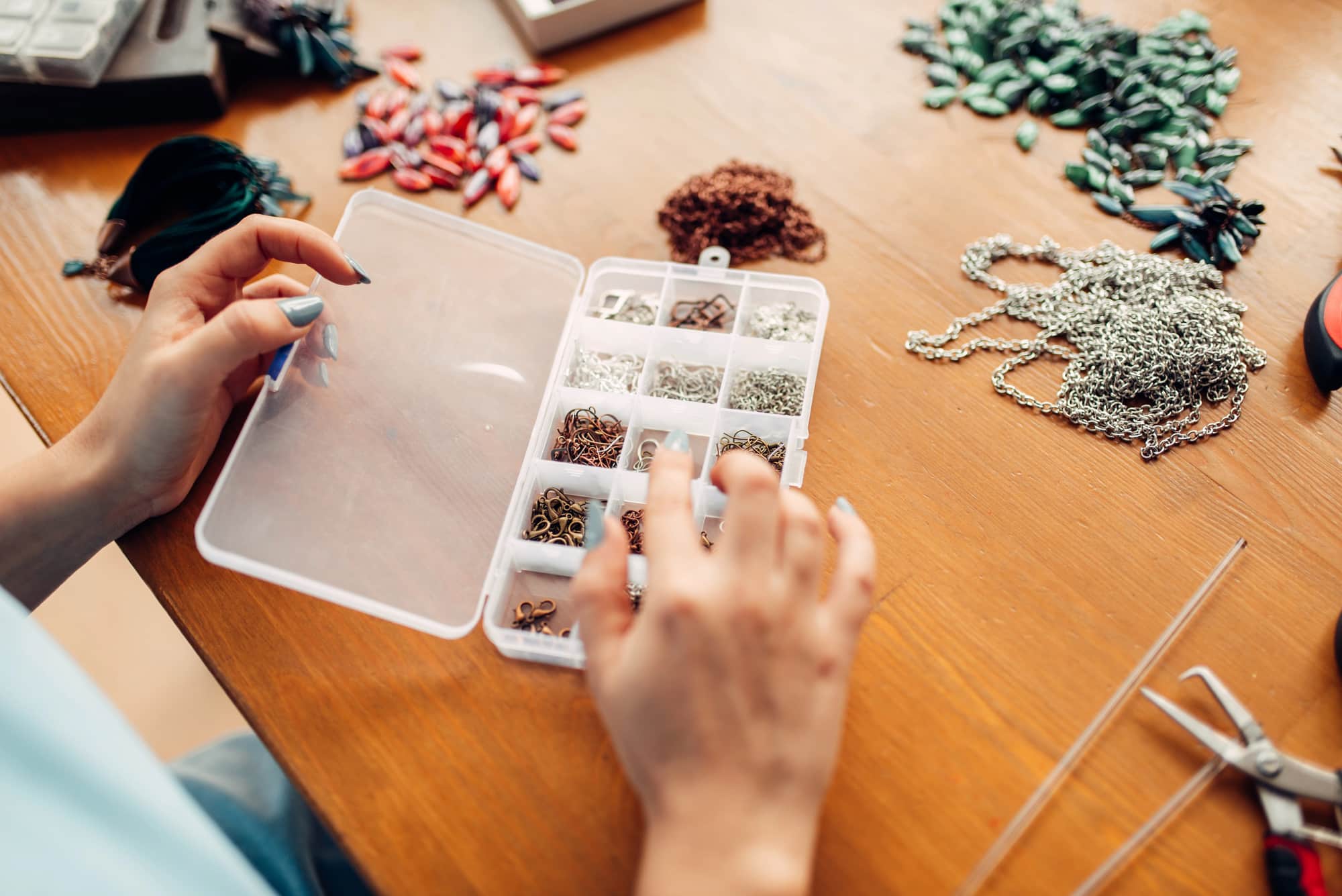 Jewelry-making storage container