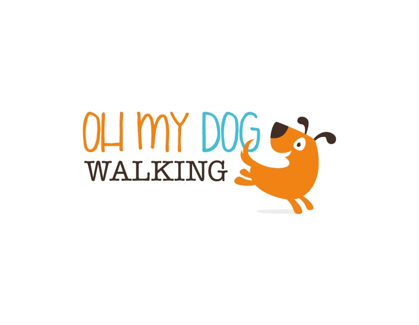 Dog walking logo by Cross the Lime