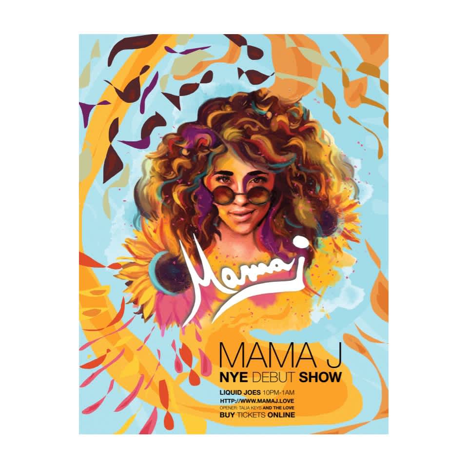 Mama J talent show poster by ERosner