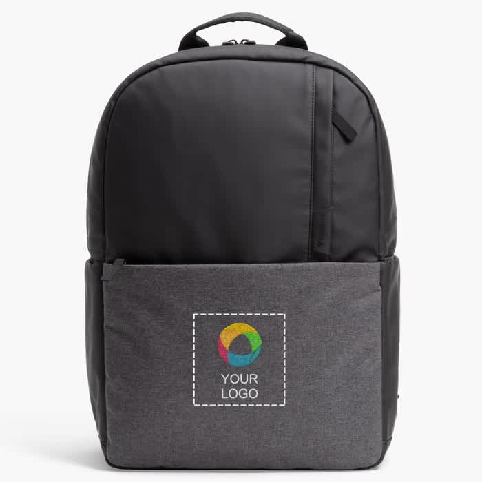 Customizable black backpack