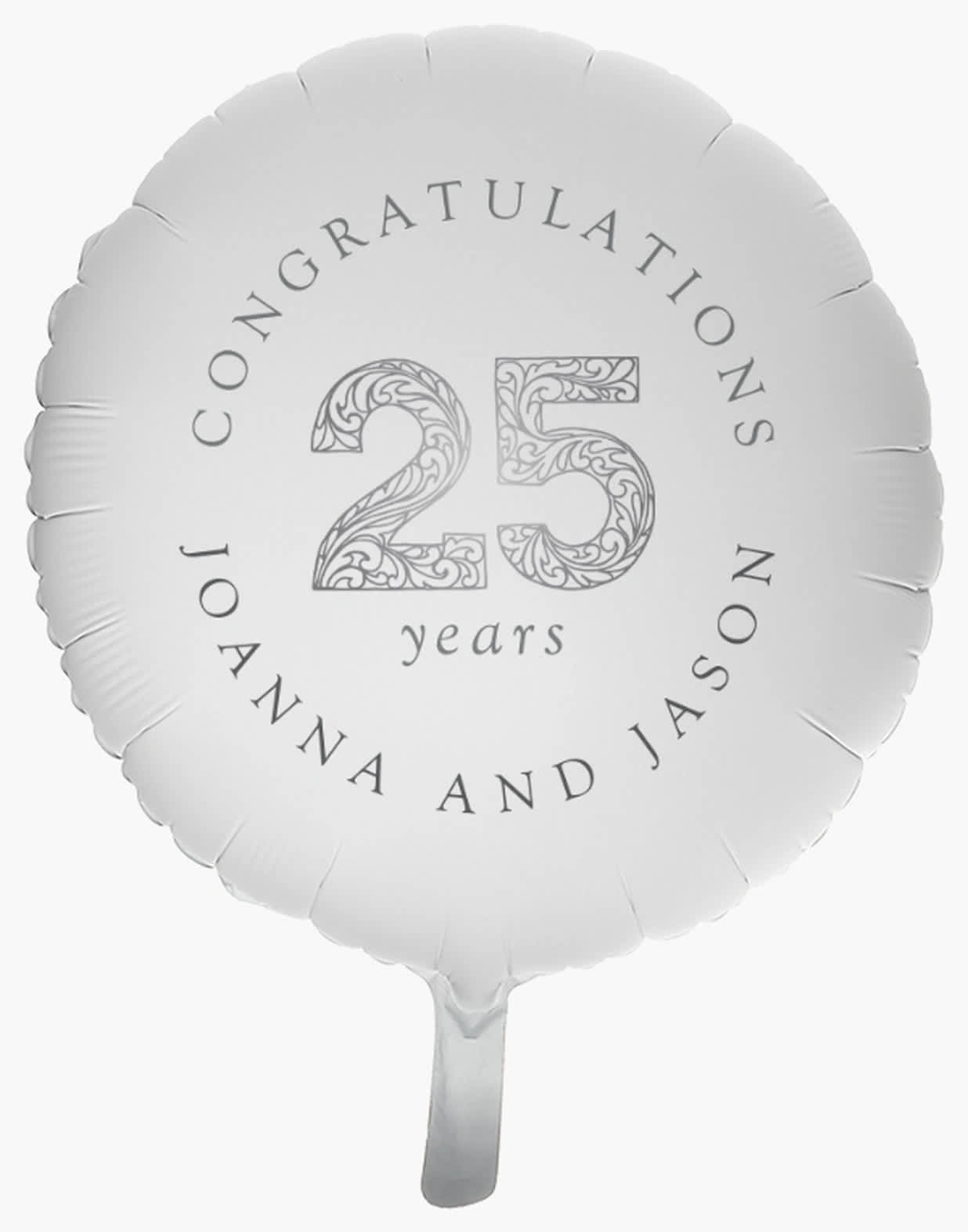 25th wedding anniversary balloon