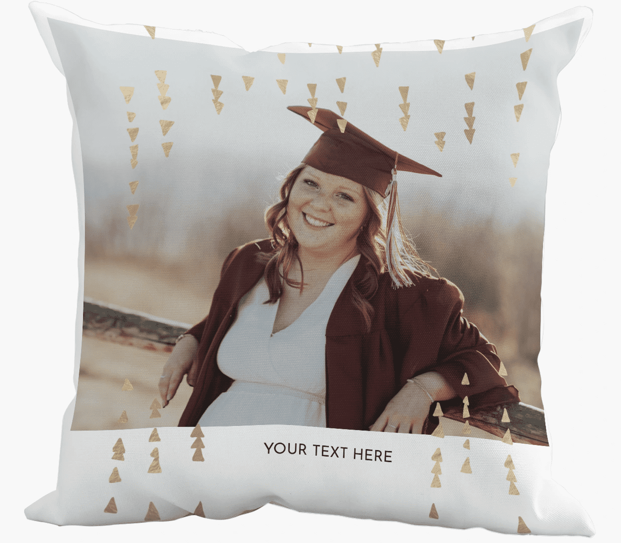 Custom pillow with a photo of a graduate on it graduation gift idea