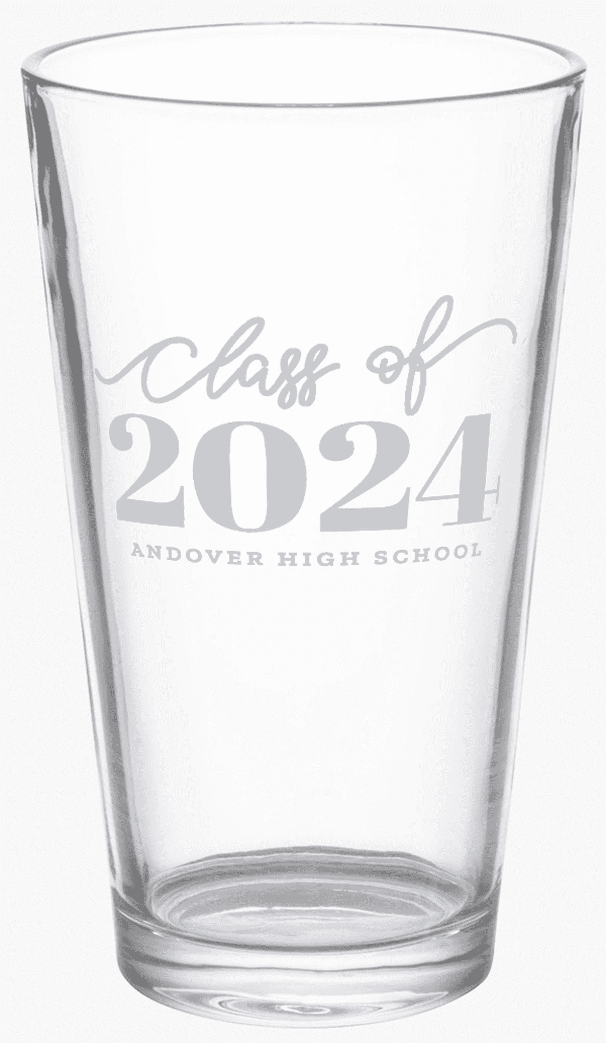 Etched pint glass graduation gift idea