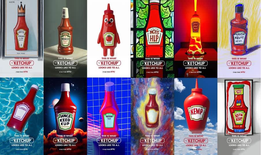 Heinz Gen Z marketing campaign using AI image generation