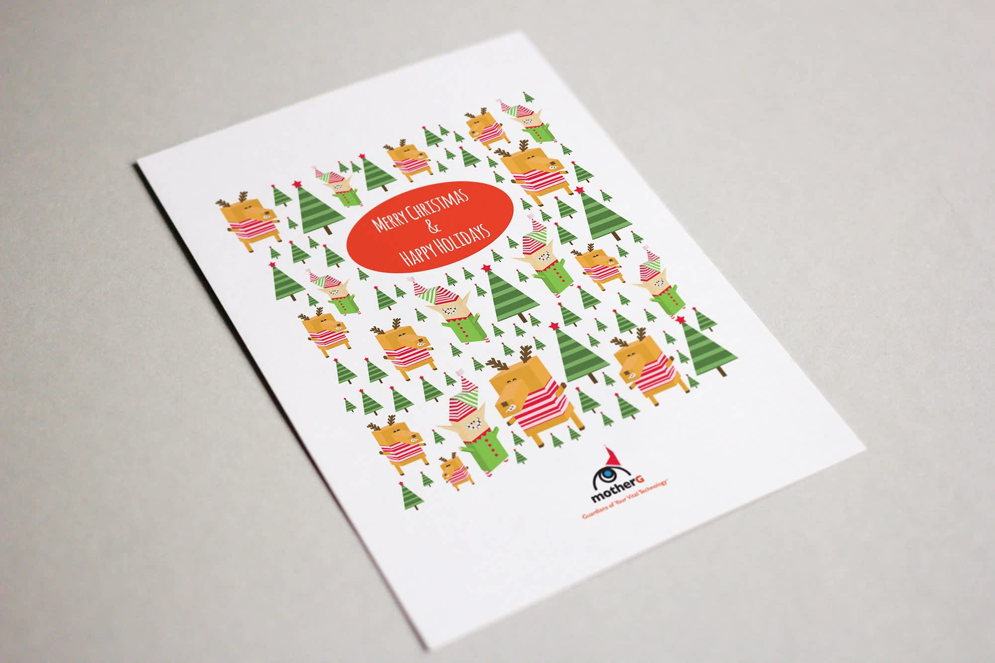 A corporate Christmas card design