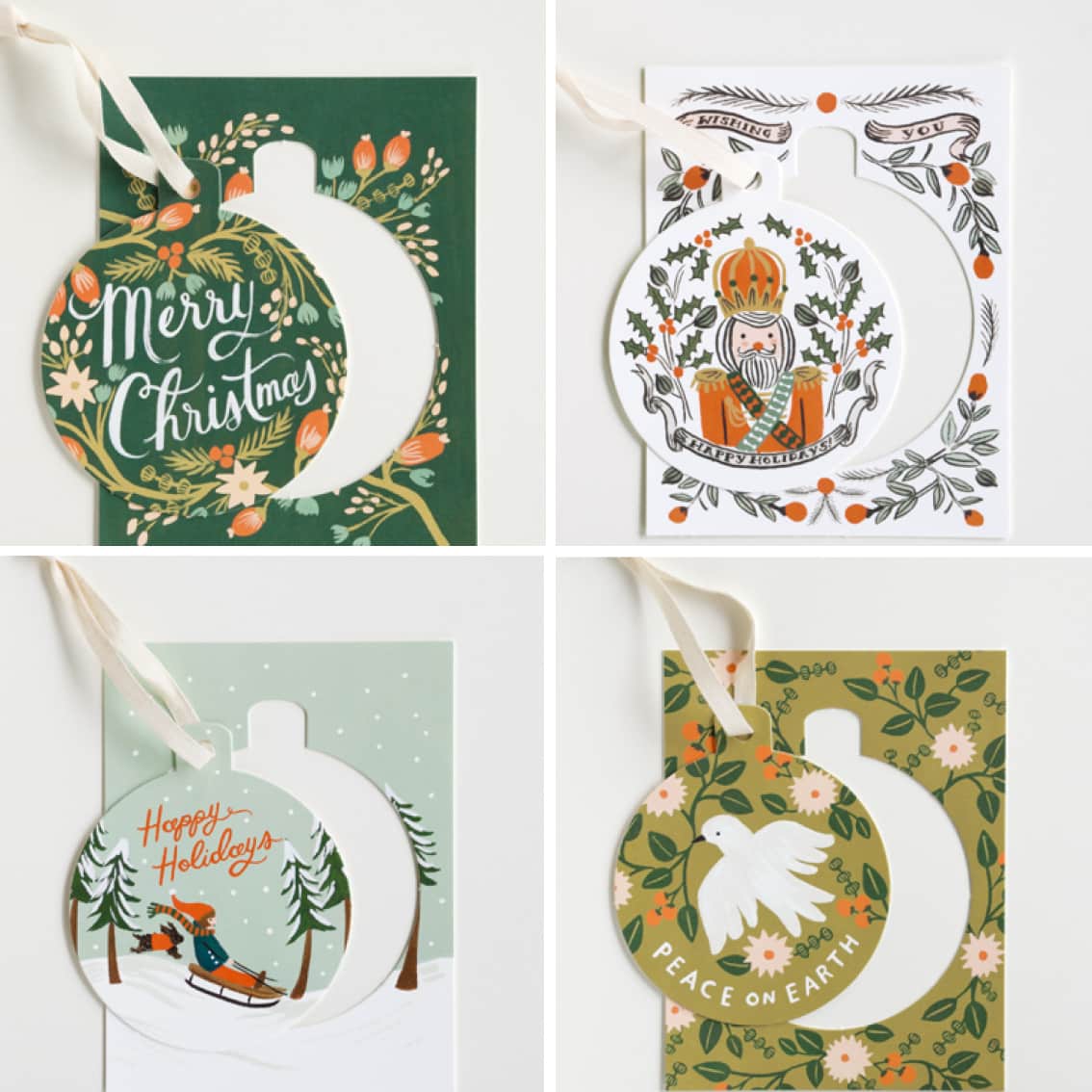A Christmas card that turns into a Christmas ornament